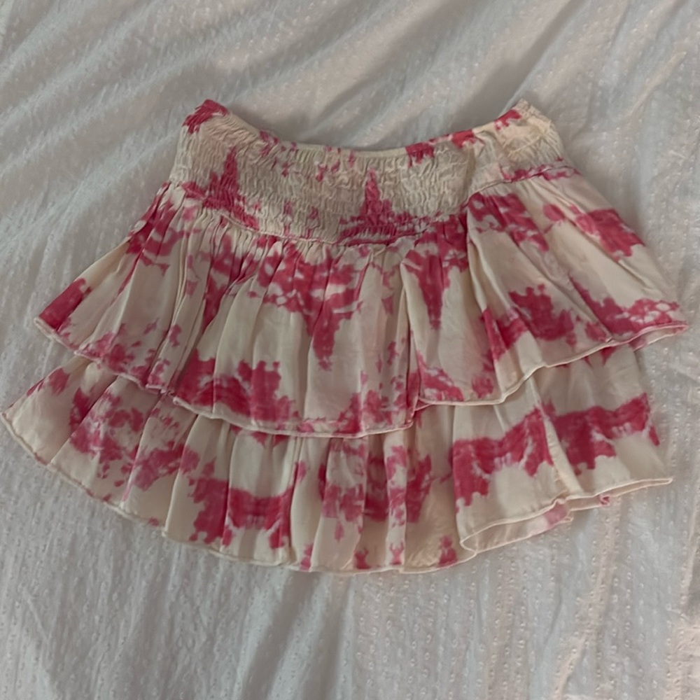 SOFIA by ViX Pink and White Bubble Mini Skirt